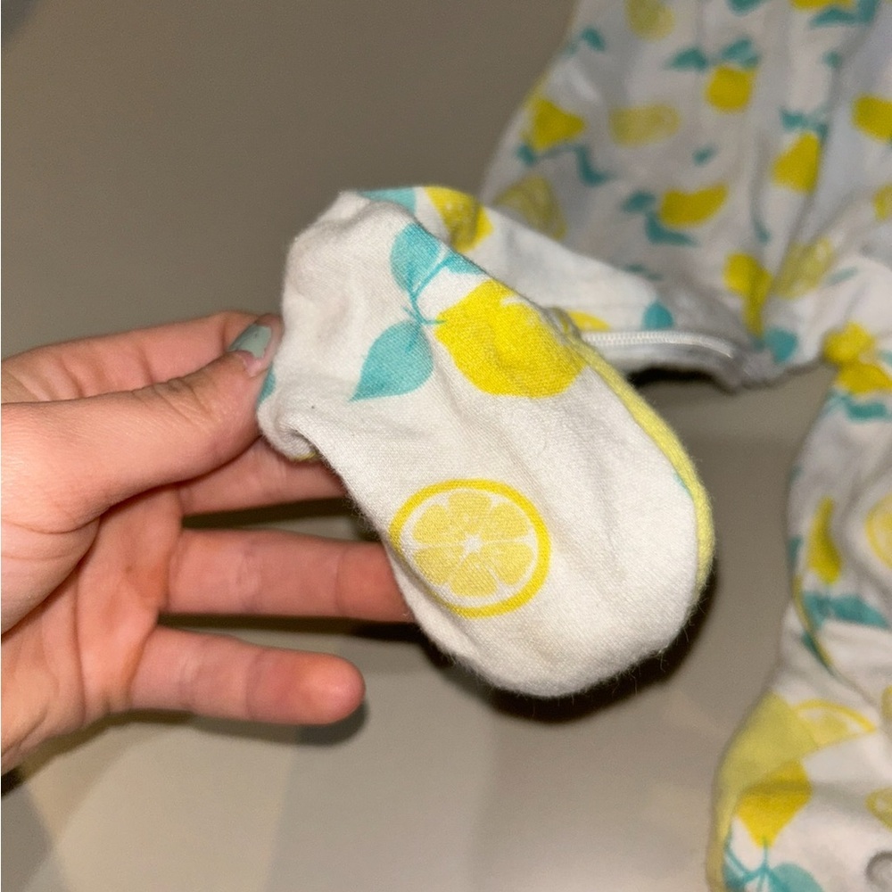 Koala Kids Lemon Pattern Footie 3-6M - Picture 4 of 4